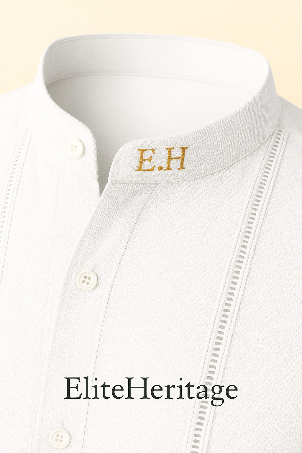 Guayabera Blanca Imperial-Gold Edition.