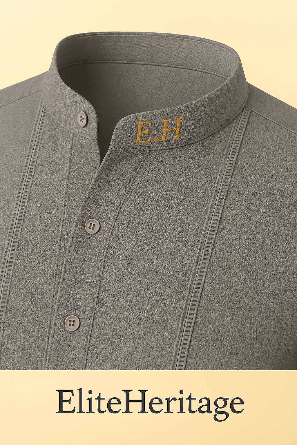 Guayabera Gris Imperial-Gold Edition
