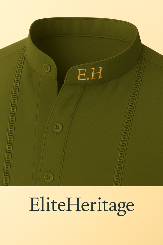 Guayabera Verde Olivo- E.H