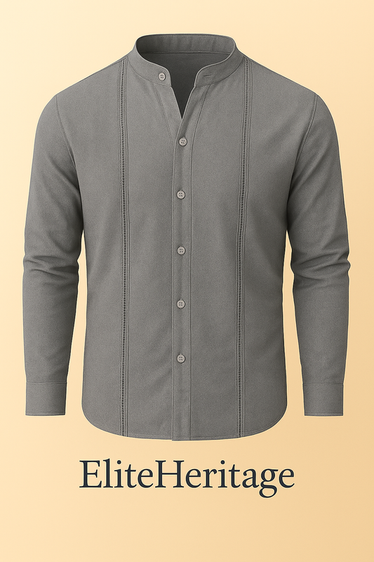 Guayabera Gris Imperial-Gold Edition