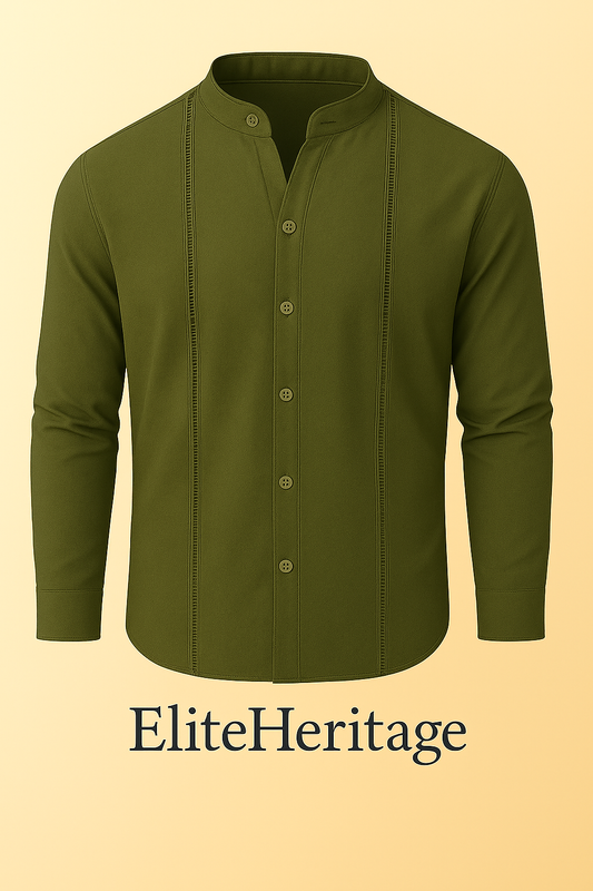 Guayabera Verde Olivo- E.H